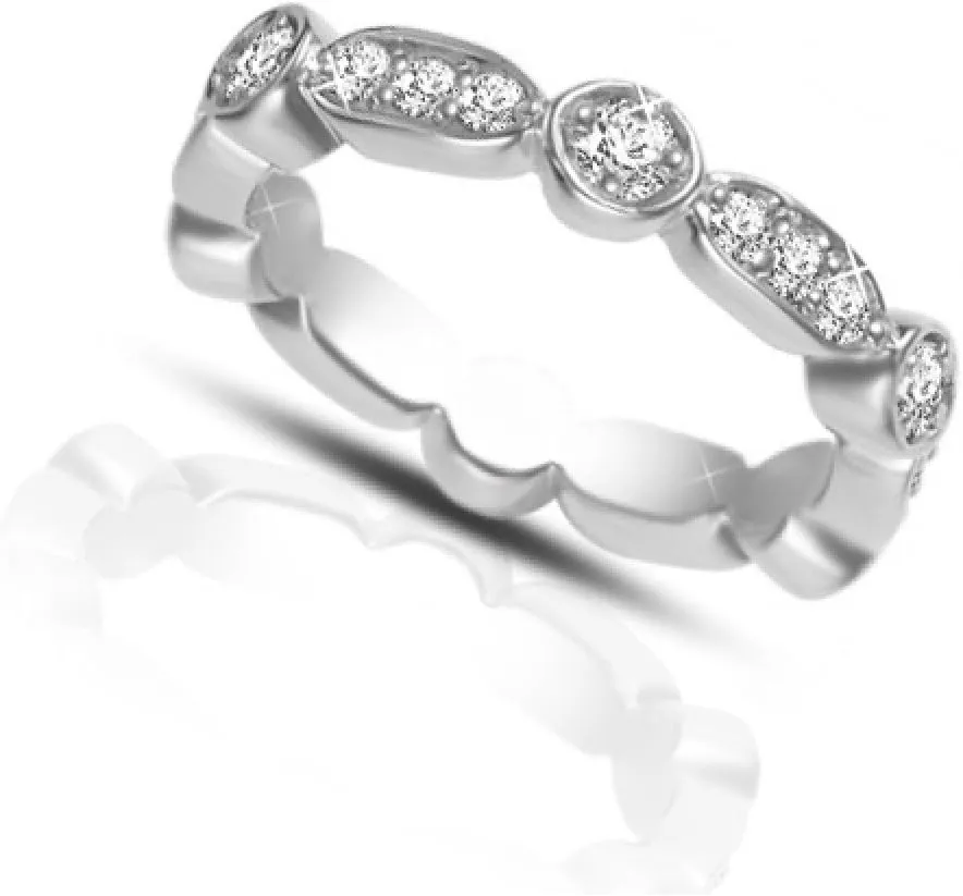 0.75 ct Ladies Brilliant Cut Diamond Eternity Wedding Band in Platinum
