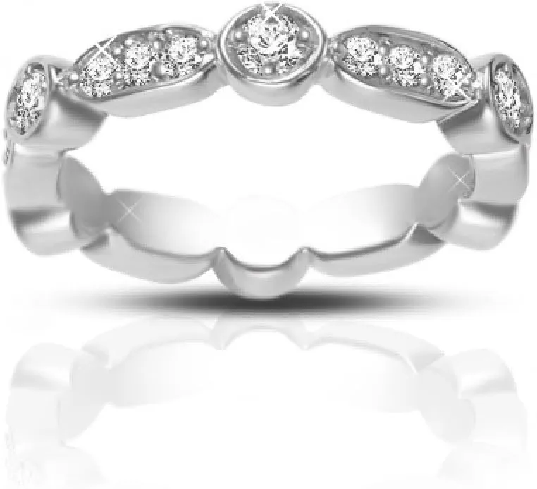 0.75 ct Ladies Brilliant Cut Diamond Eternity Wedding Band in Platinum