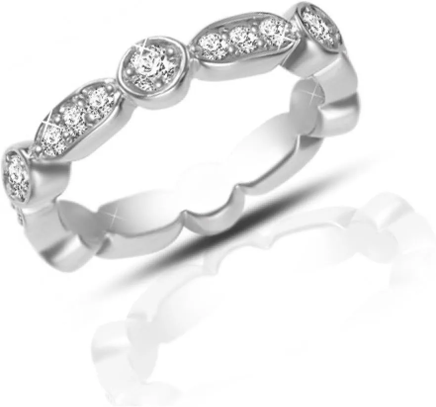 0.75 ct Ladies Brilliant Cut Diamond Eternity Wedding Band in Platinum