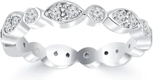 0.95 ct Ladies Brilliant Cut Diamond Eternity Wedding Band in Platinum