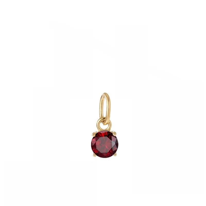 1 Piece Diameter 6 Mm 304 Stainless Steel Zircon Round Polished Pendant