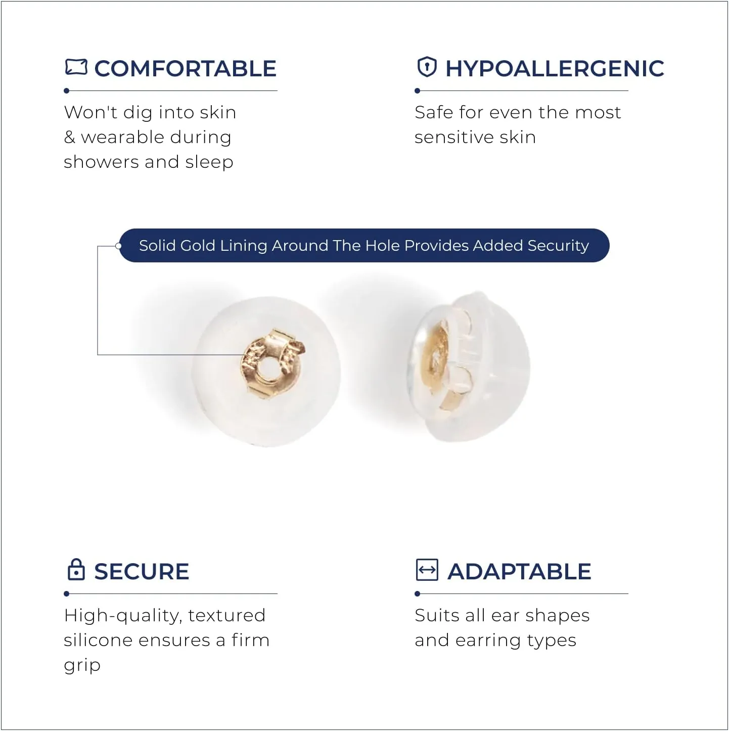 10K or 14K Real Solid Gold Stud Earrings for Women | White or Yellow Gold Princess Cut Solitaire Studs | 0.5 to 4 Carat Cubic Zirconia CZ Simulated Diamond