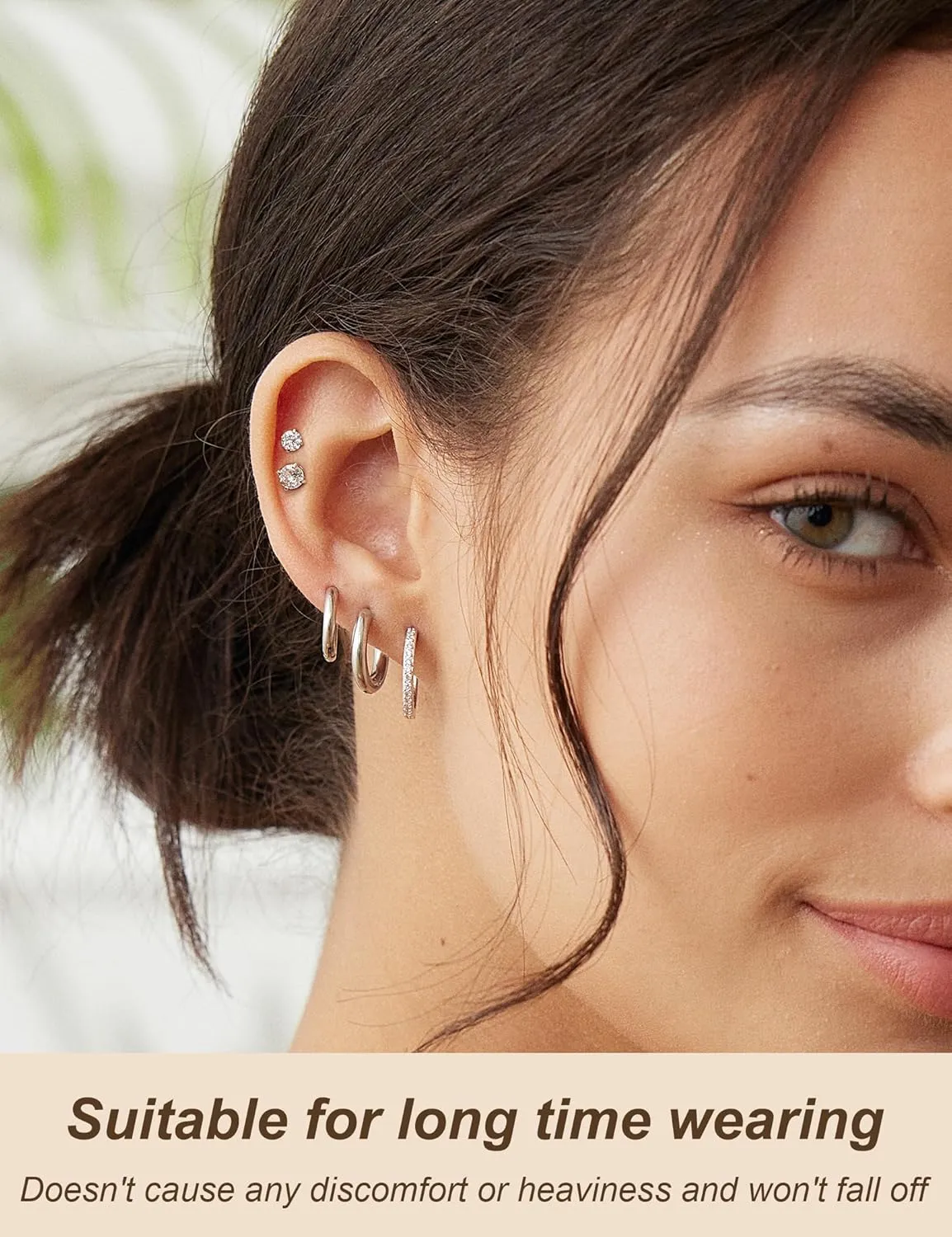 11 Pairs Surgical Steel Earrings Sets for Multiple Piercing Lightweight Small Huggie Hoop Earrings CZ Stud Earrings for Women Cartilage Trendy Hypoallergenic free combinationgold/silver/roes)