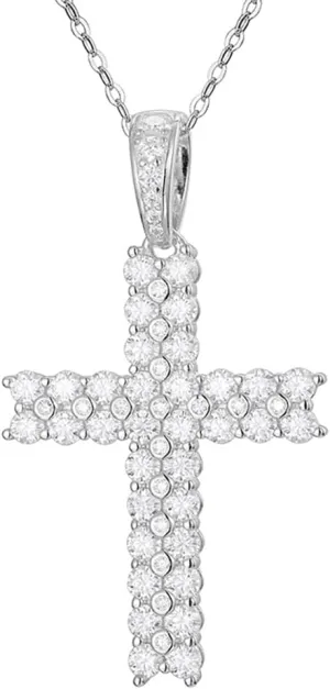 14K Gold Cross Diamond Pendant Necklace, Ideal Birthday or Graduation Diamond Jewelry Gift for The Young Generation