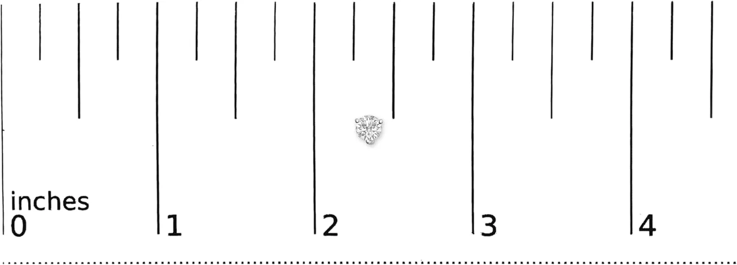 14K White Gold 3-Prong Martini Set Brilliant Round-Cut Solitaire Lab Grown Diamond Screwback Stud Earrings (F-G Color, VS1-VS2 Clarity)