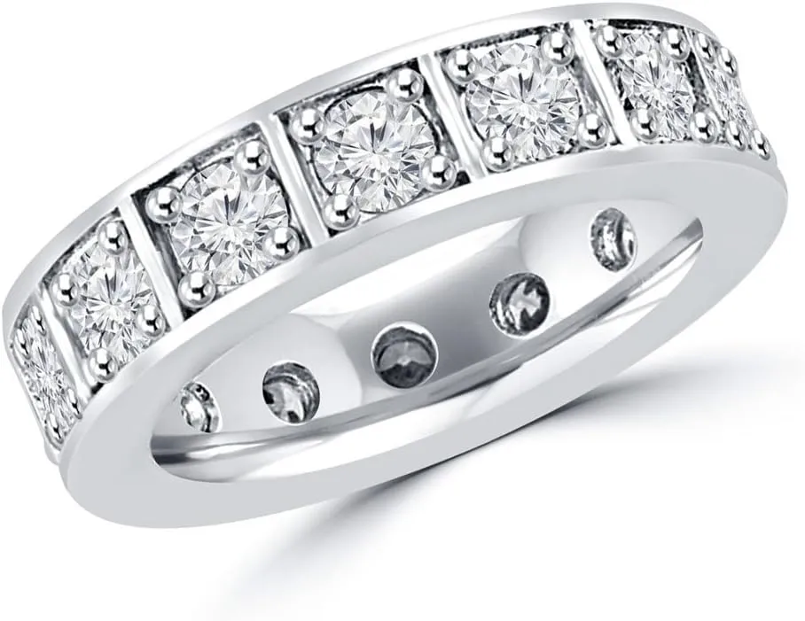 2.00 ct Ladies Brilliant Cut Diamond Eternity Wedding Band in Platinum