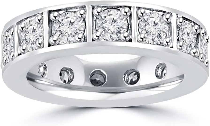 2.00 ct Ladies Brilliant Cut Diamond Eternity Wedding Band in Platinum