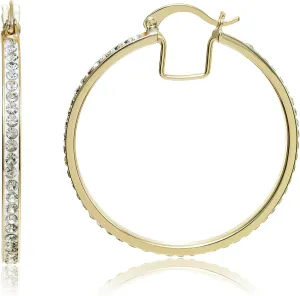20mm - 40mm Hoop Earrings for Women made with Faceted Crystals