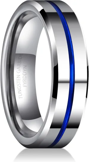 6mm 8mm 10mm Classic Tungsten Wedding Band Rings For Men Women Black/Blue/Gold/Rose gold/Rainbow Grooved Center Comfort Fit 5-14.5 6mm 8mm 10mm Classic Tungsten Wedding Band Rings For Men Women Black/Blue/Gold/Rose gold/Rainbow Grooved Center Comfort Fit 5-14.5