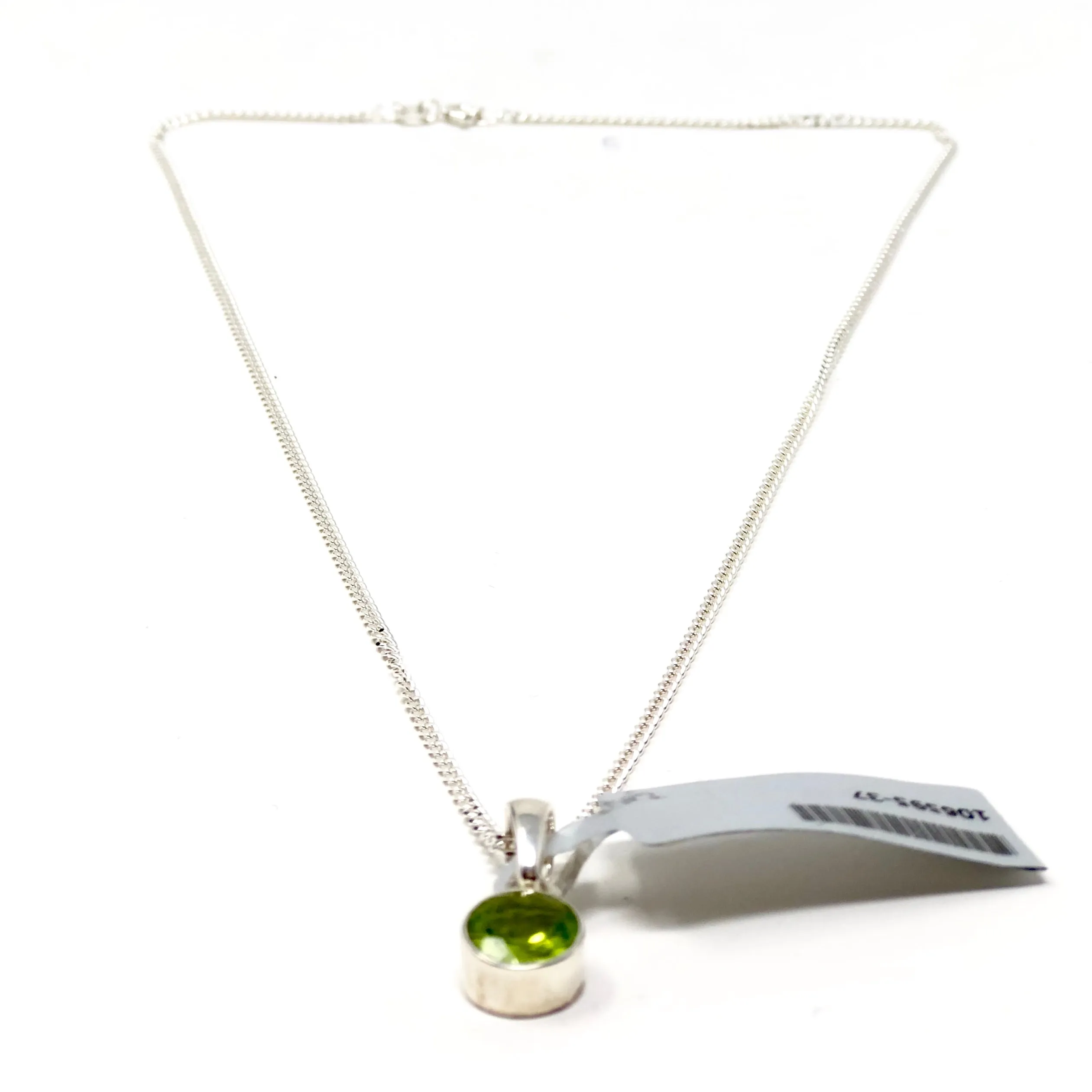 925 Silver Classic Peridot Pendant in Sterling