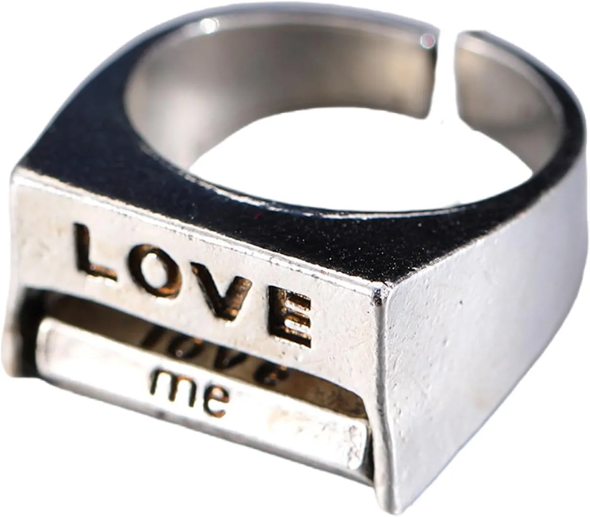 Adjustable Open Spinner Rings for Couples Stress Relief and Focuses Enhancement Finger Accessories for Daily Wear, 1.8cm, Metal, No Gemstone