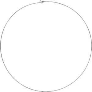 AeraVida Must Have 2mm Slim Wire Hook Sterling Silver 15-16 inch Choker Necklace for Women | Silver Jewelry | Valentine's Jewelry Gifts