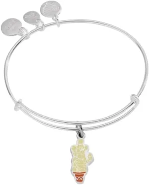 Alex and Ani AS6786Expandable Bangle BraceletSS,Harry Potter Neville Symbol Expandable Bangle Bracelet,Shiny Silver,Multi, Bracelets