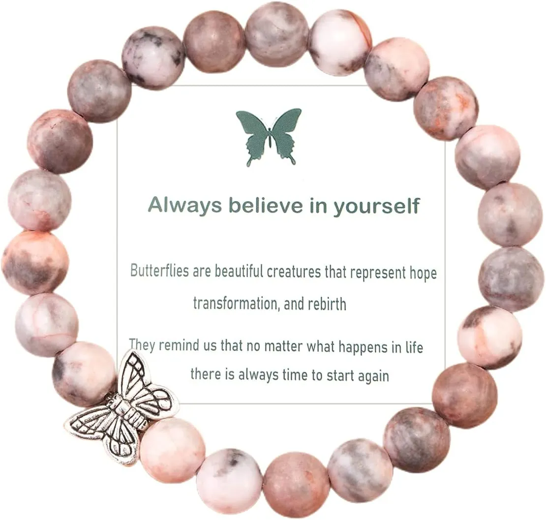 Always Believe in Yourself Butterfly Bracelet Adjustable String Butterfly Bracelets Cute Butterfly Charm Bracelets Bracelet Suitable For Women Butterfly Jewelry