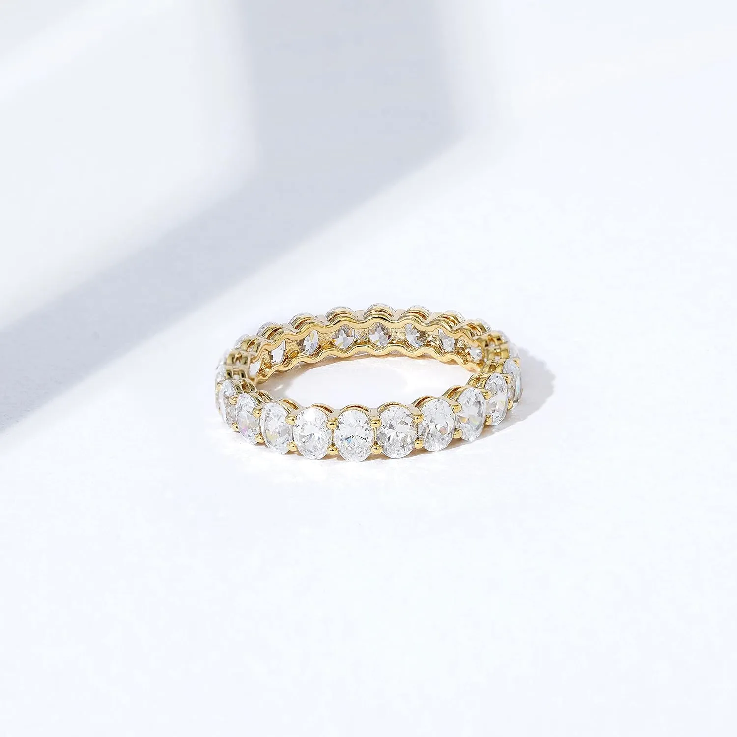Amazon Essentials 14K Gold Plated Cubic Zirconia Stackable Statement Ring
