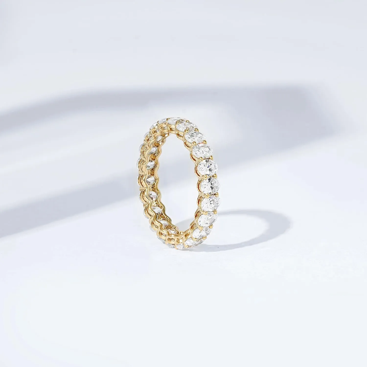 Amazon Essentials 14K Gold Plated Cubic Zirconia Stackable Statement Ring