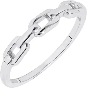 Amazon Essentials Plated Sterling Silver Chain Link Accent Ring