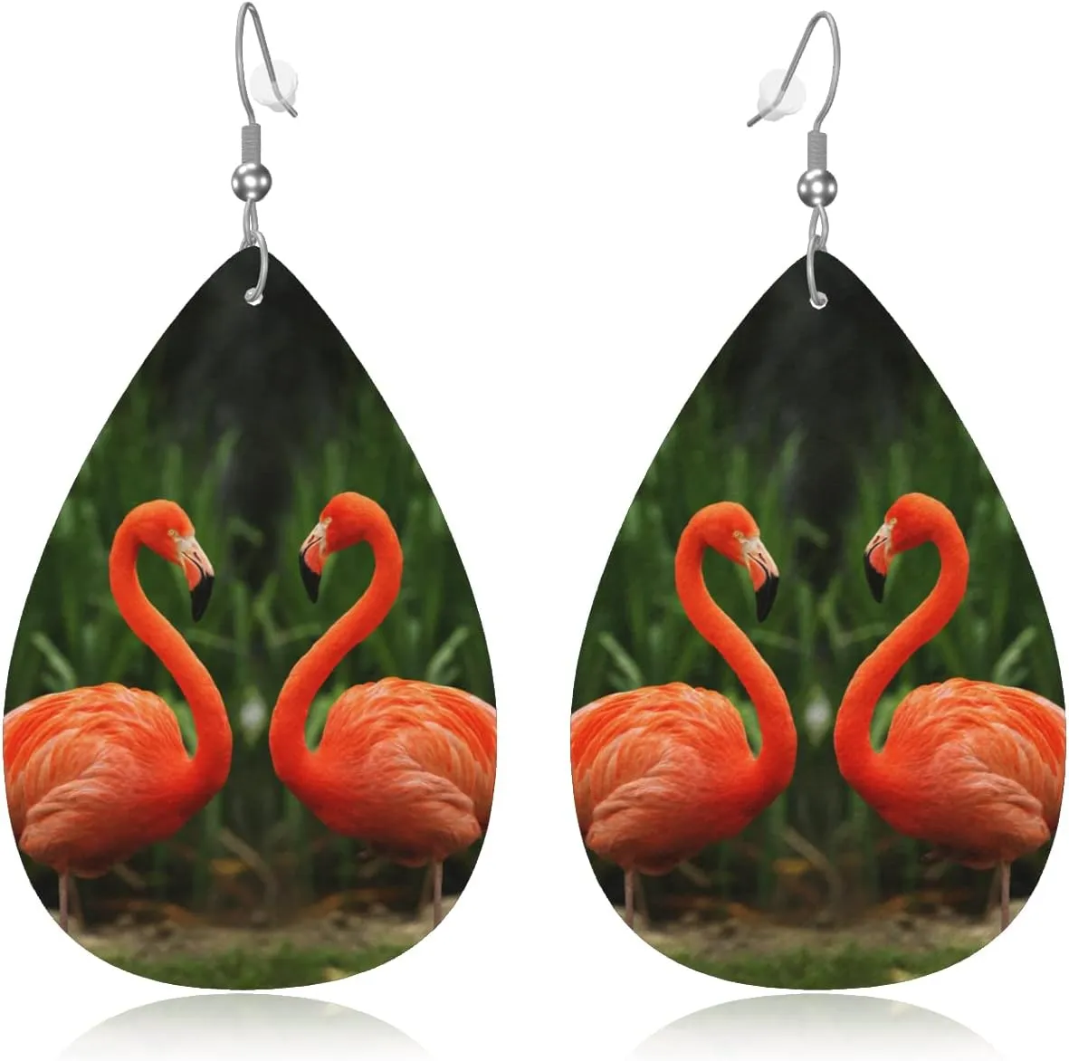 Asphalt Iridescent Hearts Drop Dangle Earrings Lightweight Teardrop Earrings Faux Leather Drop Dangle Jewelry for Women Teen Girls Fashionable Holiday Gift