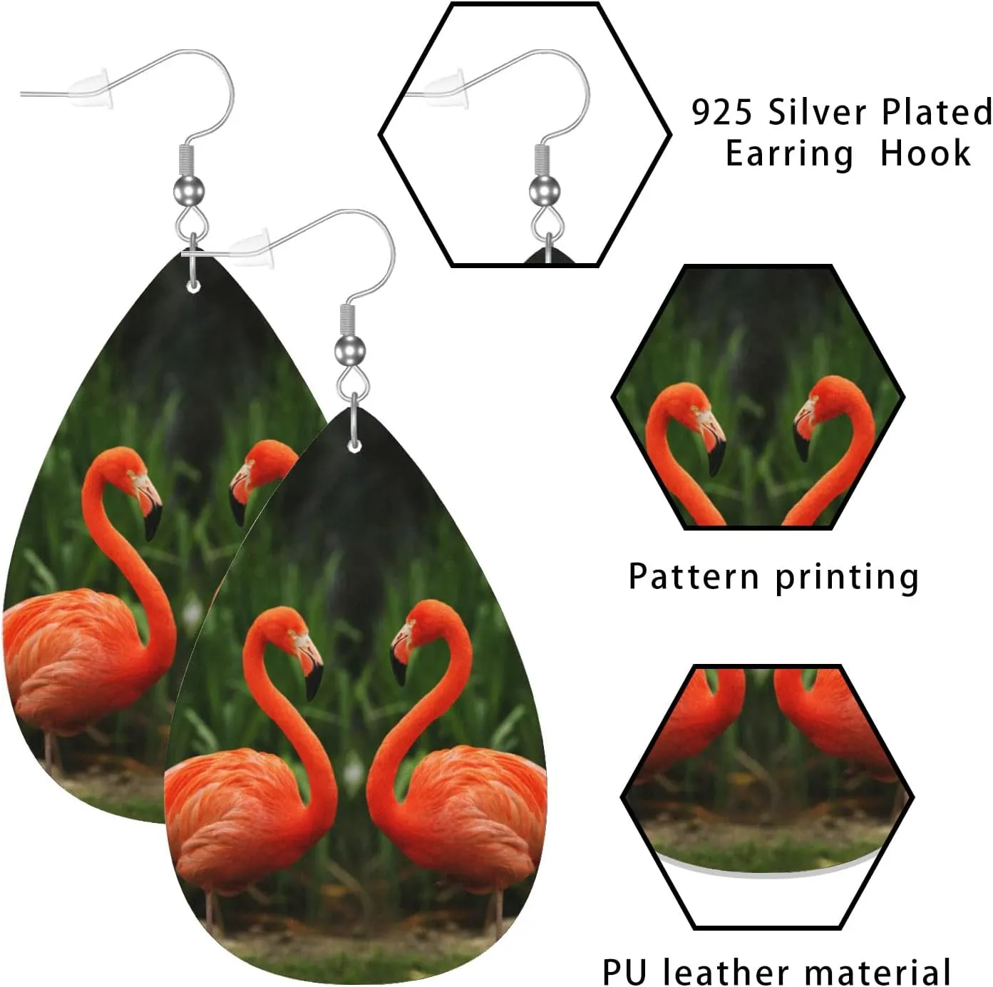 Asphalt Iridescent Hearts Drop Dangle Earrings Lightweight Teardrop Earrings Faux Leather Drop Dangle Jewelry for Women Teen Girls Fashionable Holiday Gift