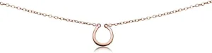 B. BRILLIANT Horseshoe Necklace for Women Men, Layered Necklace, Short Minimalist Dainty Choker Charm Chain Necklace Sterling Silver, Gold or Rose Gold