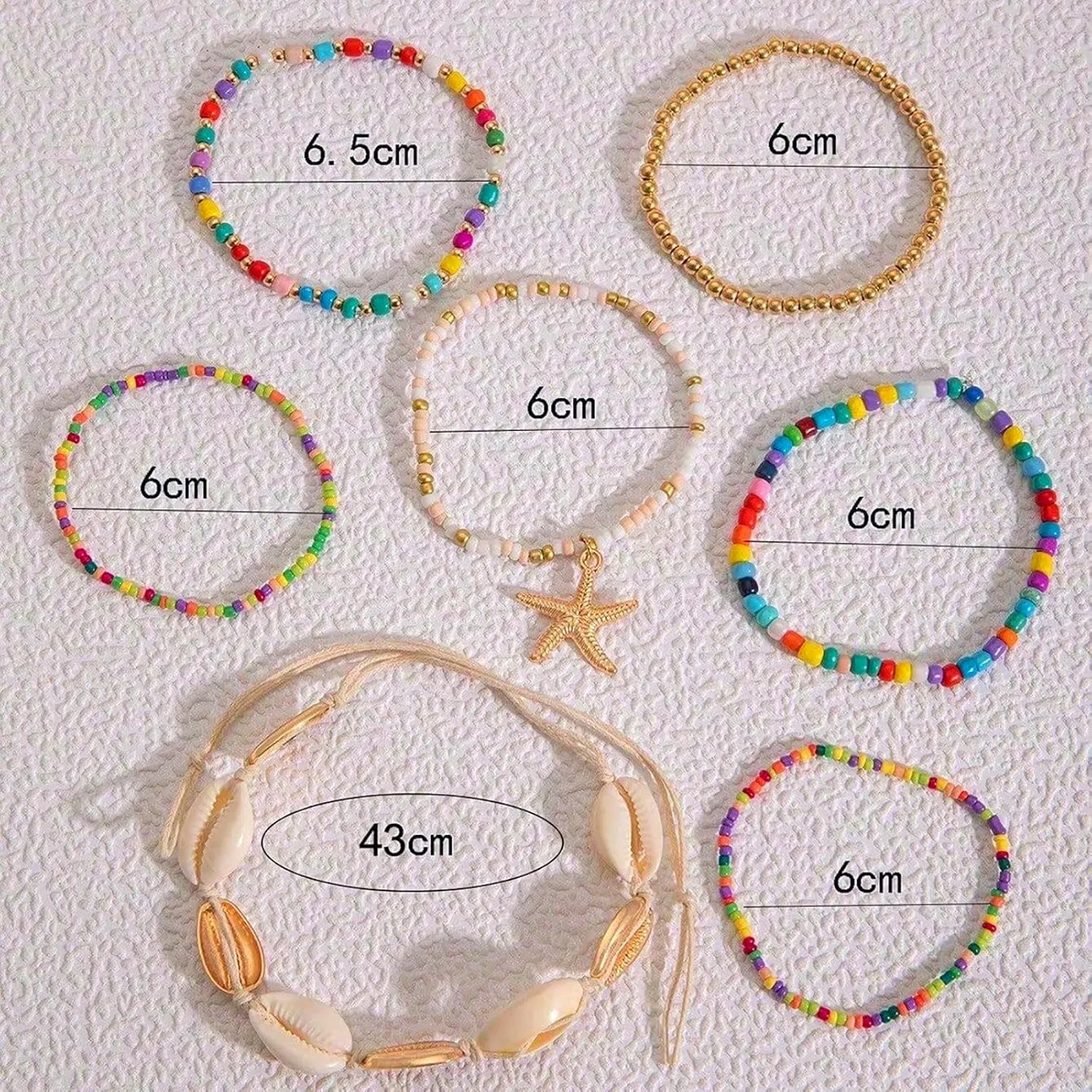 Beach Bracelets for Women Bohemian Stackable Heishi Surfer Bracelet Set Elastic Seashell Starfish Boho Friendship Bracelets for Summer Beach Party Holiday Vacation Jewelry