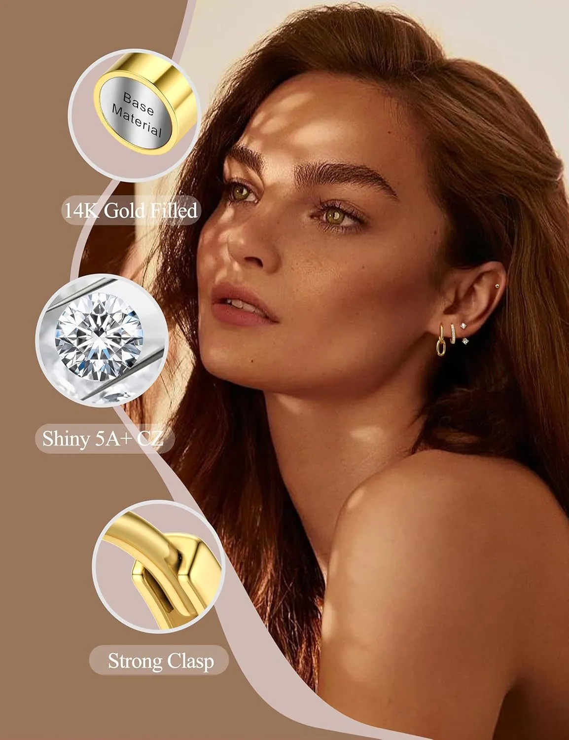 BESTEEL Small Gold Hoop Earrings for Women - Hypoallergenic Surgical Steel Flat Back Earring Sets for Multiple Piercing Cartilage Earing Stacks Silver Dangle Huggie Stud Jewelry Trendy 4 Pairs