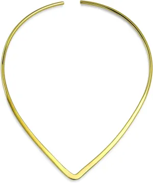 Bling Jewelry Slender Simple Slider Modern Choker V Shape Twist Braid Rope Collar Necklace For Women Teens Polished 14K Yellow Gold Plated