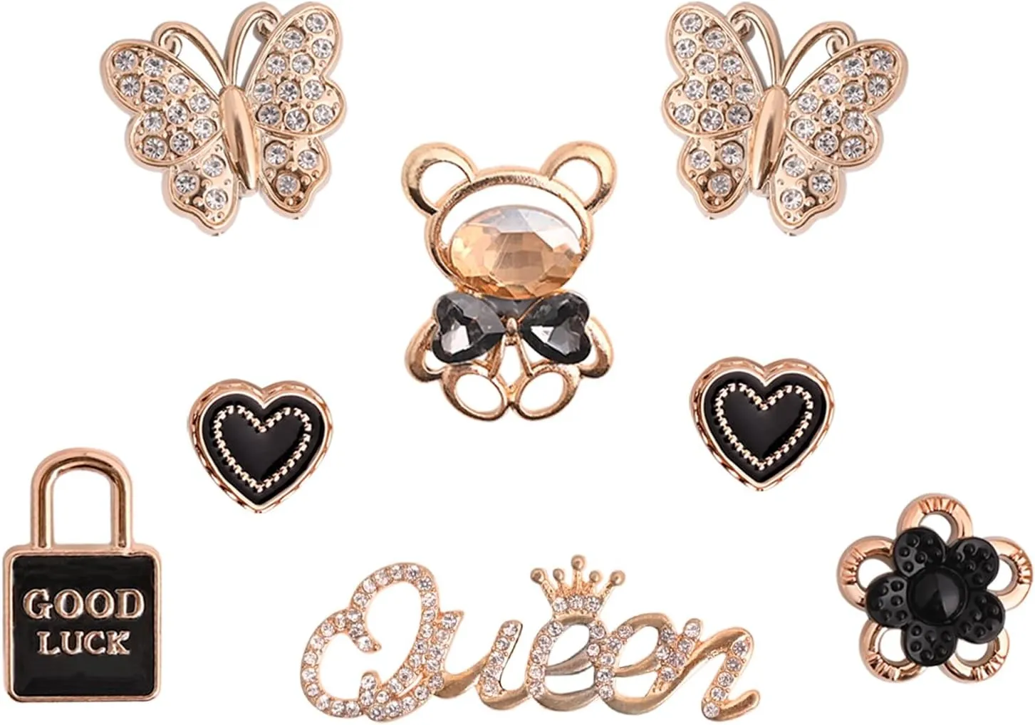 Bling Shoe Charms For Croc Shoe Sandals Bracelet Wristband,Fashion Crystal Rhinestone Shoe Decoration Pins for Women Girls Kids Party Favors Birthday Gifts