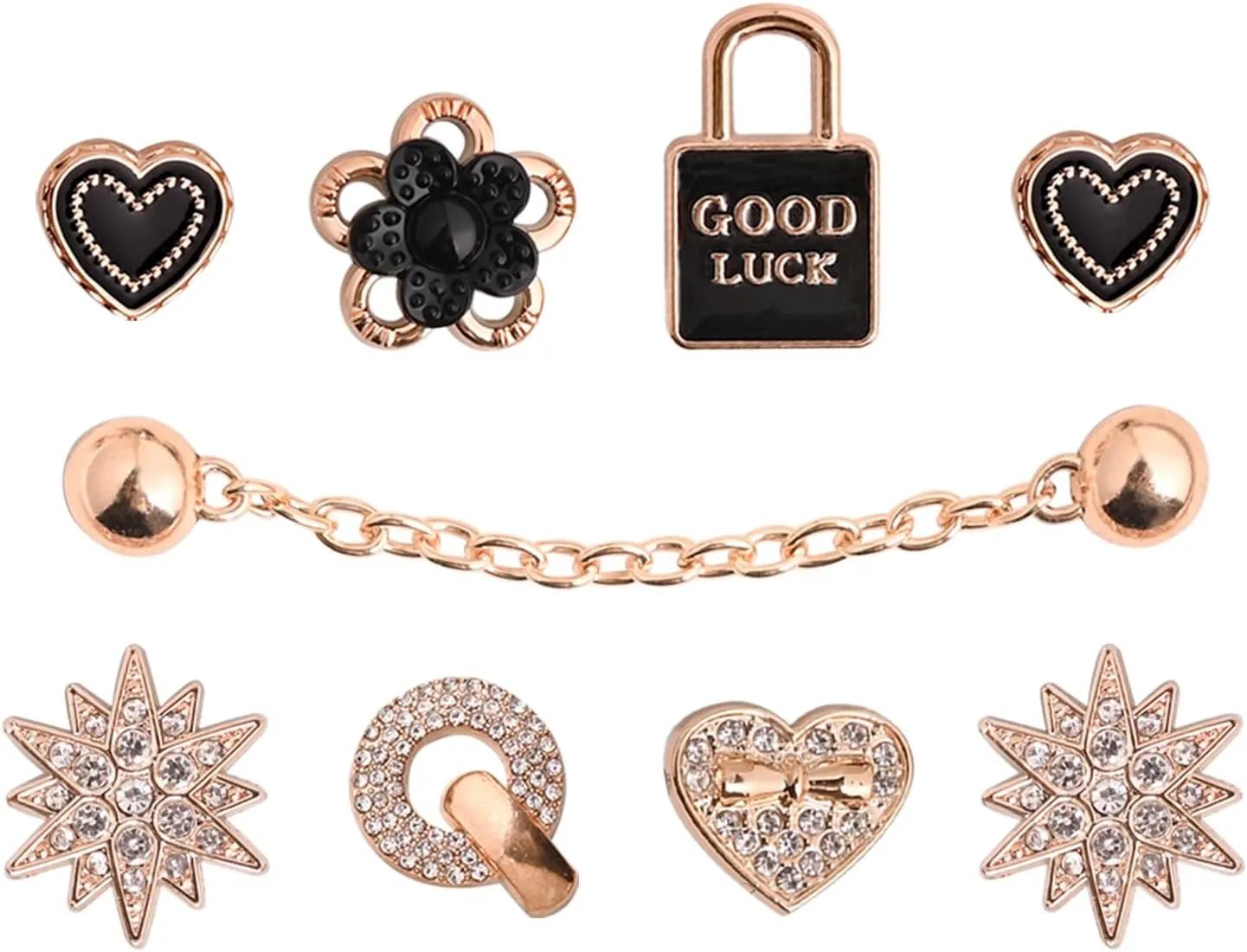 Bling Shoe Charms For Croc Shoe Sandals Bracelet Wristband,Fashion Crystal Rhinestone Shoe Decoration Pins for Women Girls Kids Party Favors Birthday Gifts