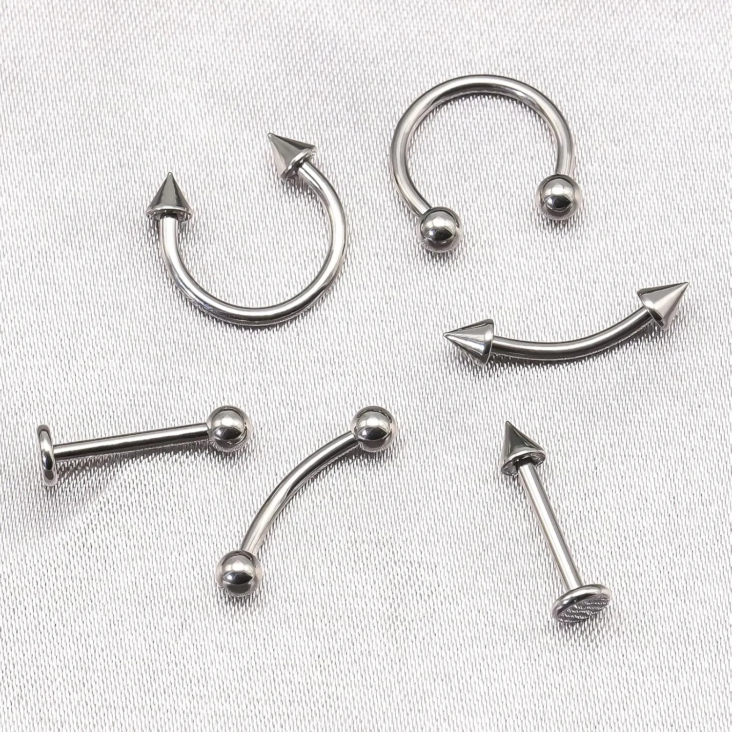BLISI G23 Titanium Body Piercing Barbells Jewelry 16G Curved Barbell Rings for Eyebrow Lip Nose Septum Horseshoe Cartilage Tragus Rook Earrings 8mm/10mm 6 Colors