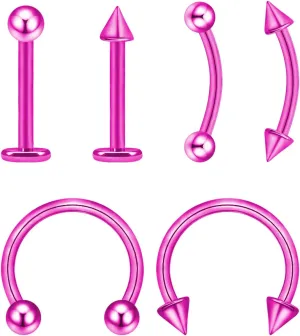 BLISI G23 Titanium Body Piercing Barbells Jewelry 16G Curved Barbell Rings for Eyebrow Lip Nose Septum Horseshoe Cartilage Tragus Rook Earrings 8mm/10mm 6 Colors