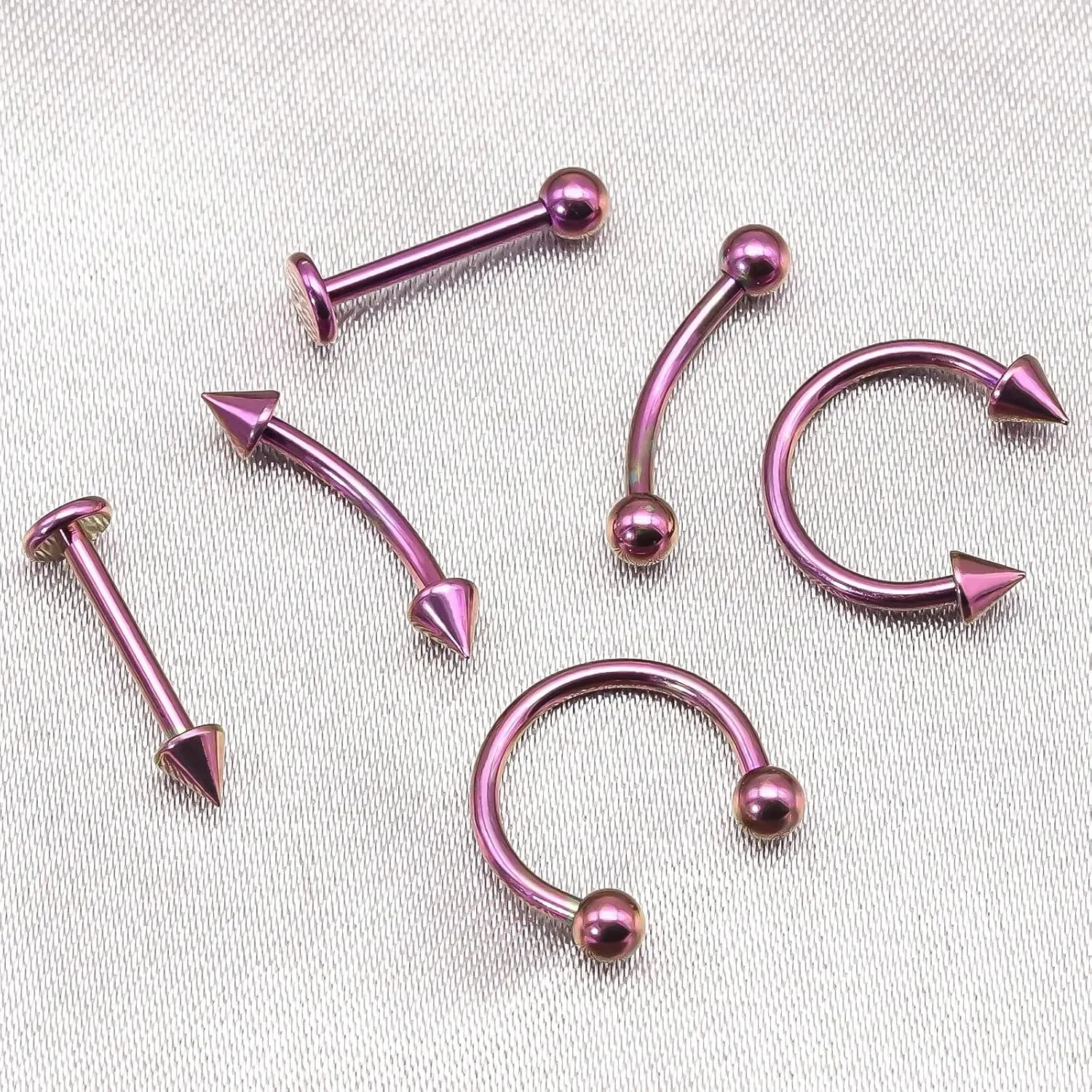 BLISI G23 Titanium Body Piercing Barbells Jewelry 16G Curved Barbell Rings for Eyebrow Lip Nose Septum Horseshoe Cartilage Tragus Rook Earrings 8mm/10mm 6 Colors
