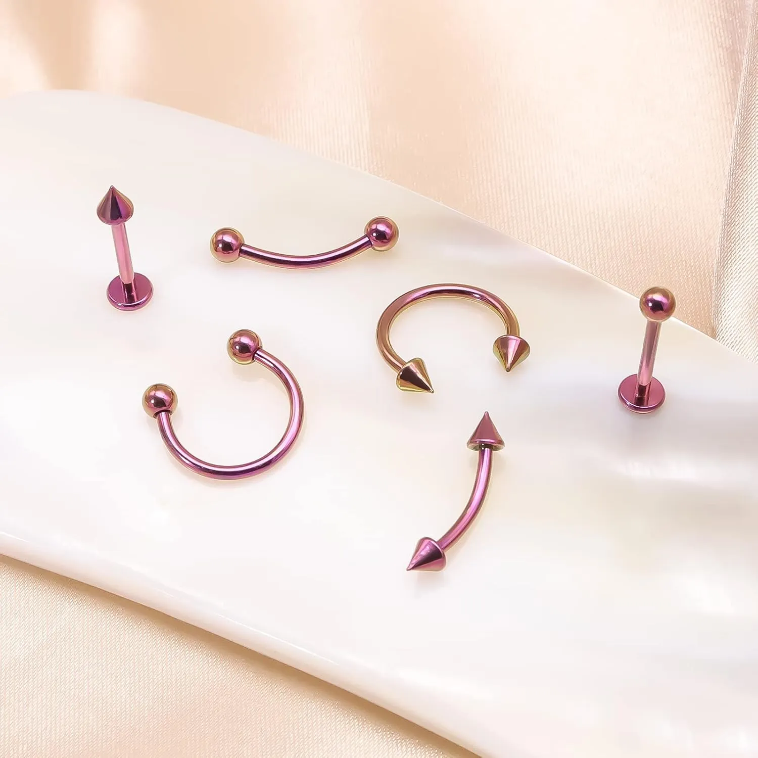 BLISI G23 Titanium Body Piercing Barbells Jewelry 16G Curved Barbell Rings for Eyebrow Lip Nose Septum Horseshoe Cartilage Tragus Rook Earrings 8mm/10mm 6 Colors
