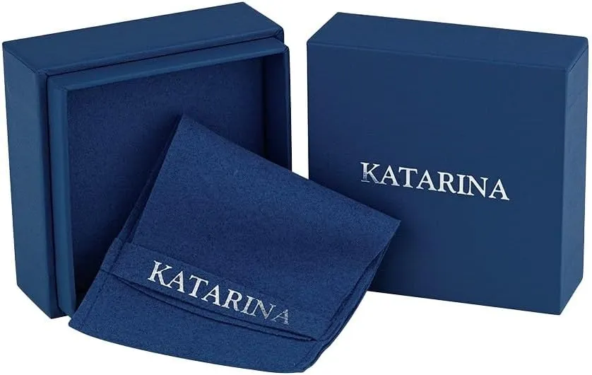 Blue - I1 Round Brilliant Cut Diamond Earring Studs in 14K Gold