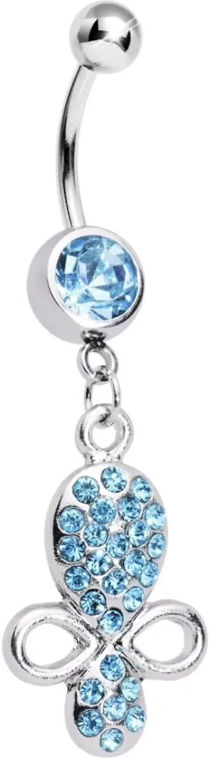Body Candy Womens Brilliant Blue Benevolent Belly Ring