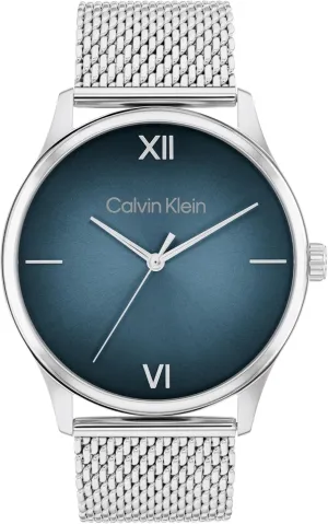 Calvin Klein Ascend - Men's 3H Quartz Watch Stainless Steel, Mesh Bracelet - Water Resistant 3 ATM/30 Meters - Fashionable CK Watch for Women - 43 mm