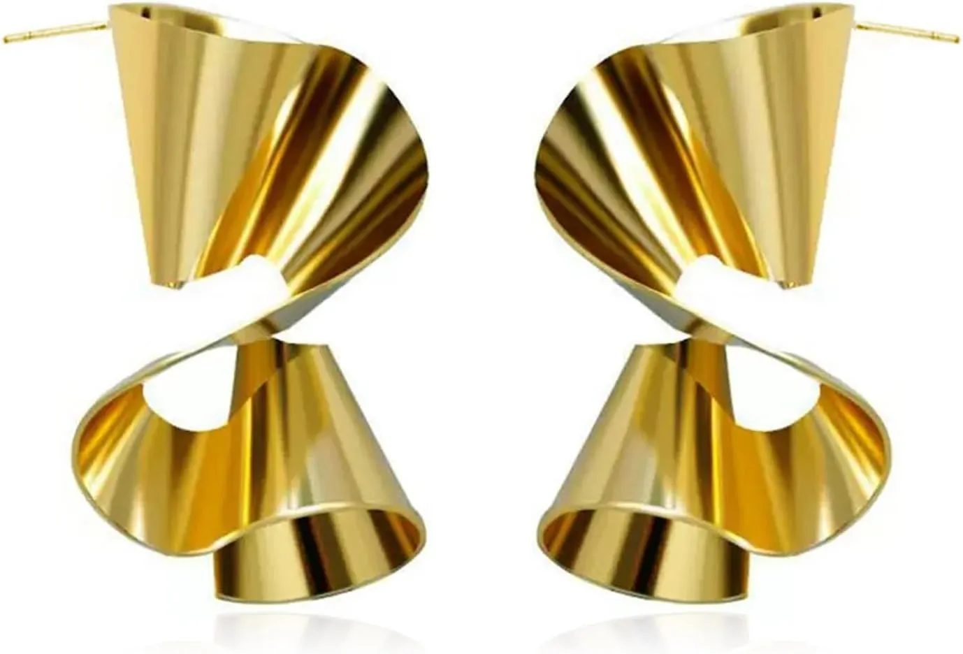Chunky Gold Earrings for Women Trendy Stud Earring 14K Gold Plated Gold/Silver Hypoallergenic Earrings(ST-1012)