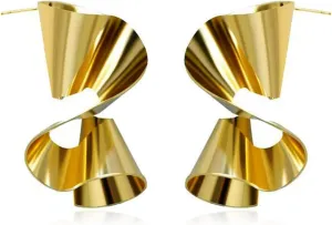 Chunky Gold Earrings for Women Trendy Stud Earring 14K Gold Plated Gold/Silver Hypoallergenic Earrings(ST-1012)