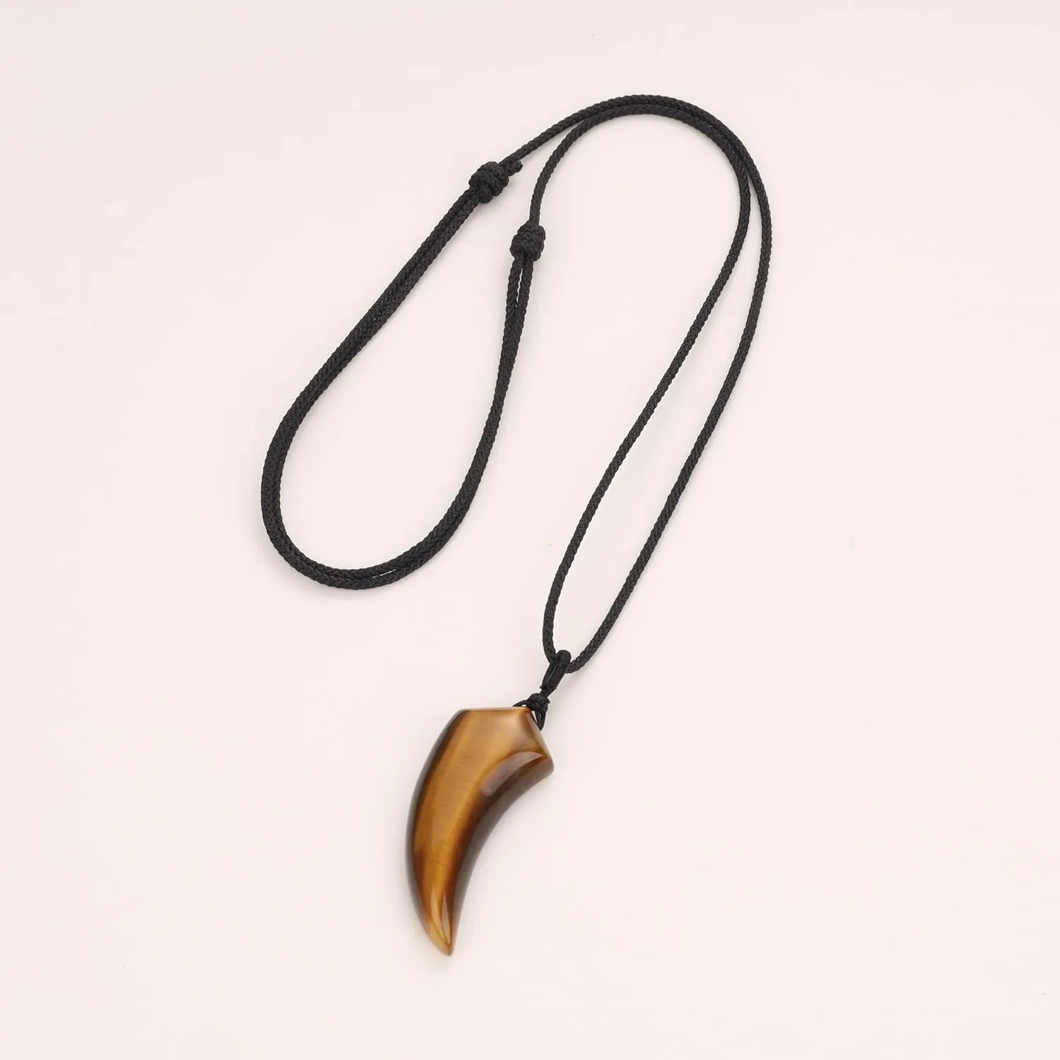 COAI Wolf Tooth Healing Crystal Stone Necklace