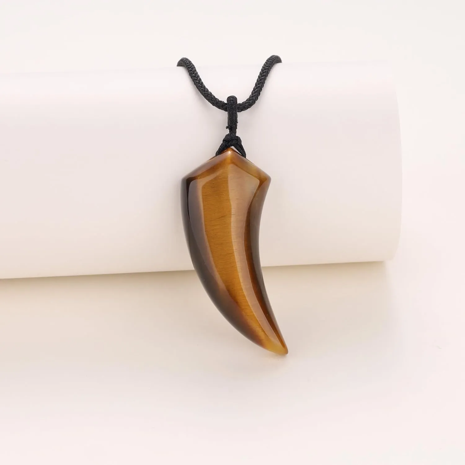 COAI Wolf Tooth Healing Crystal Stone Necklace