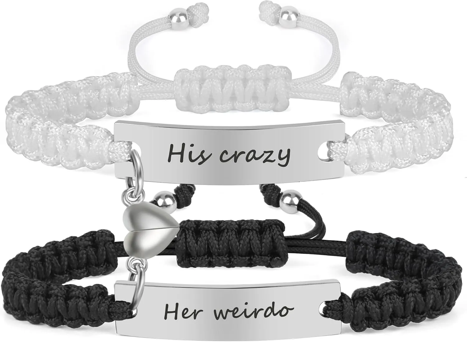 Couple Matching Bracelets for Bf and Gf, Best Friend Friendship Relationship Bracelet, Adjustable Stretch Bracelets Jewelry for Him and Her