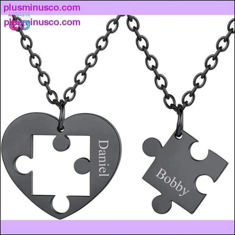 Customized Couple /Best Friends Necklace Set of 2 Stainless