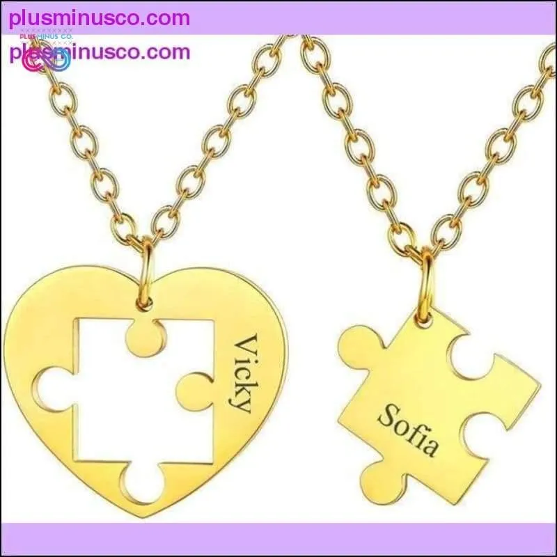 Customized Couple /Best Friends Necklace Set of 2 Stainless