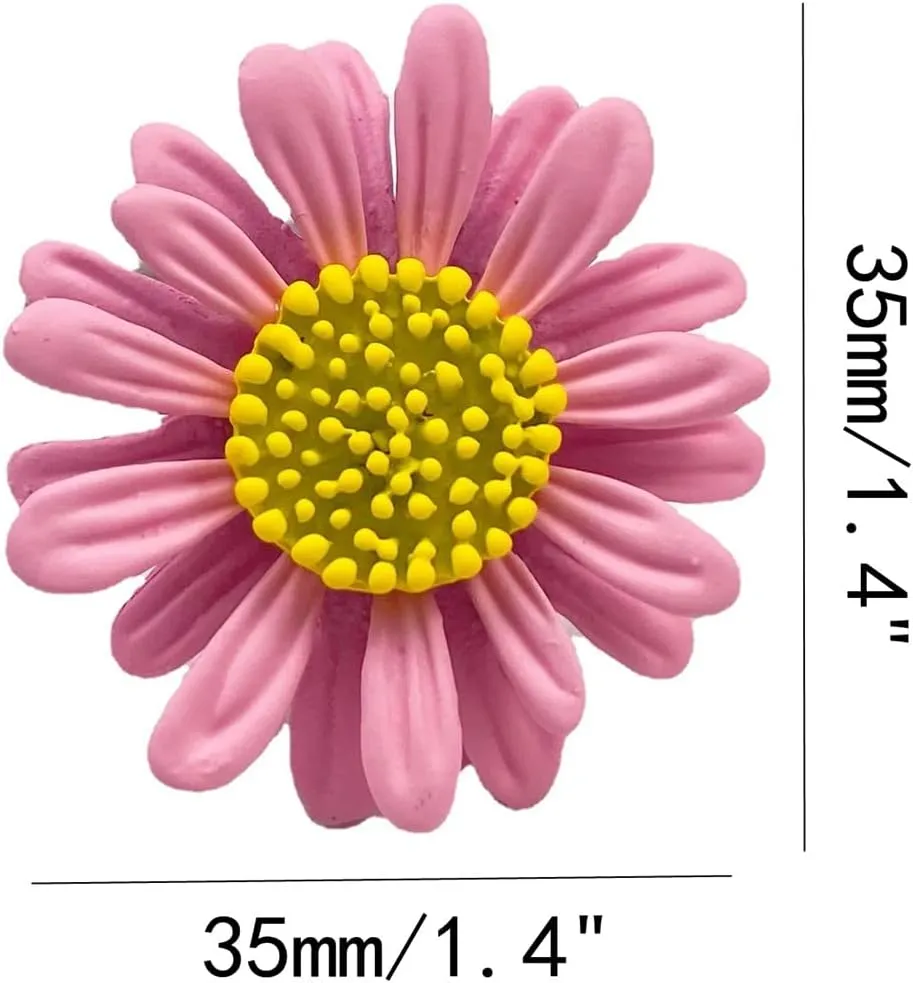 DD-life 6/12 Pcs Enamel Daisy Flower Lapel Pin Brooch Pin Plant Sunflower Suit Lapel Pin Fashion Shiny Brooch for Any Special Occasions (6 Colors x 2)