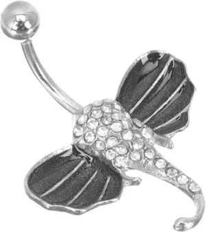 Elephant Navel Ring Belly Button Piercing Shiny Belly Button Rings for Women