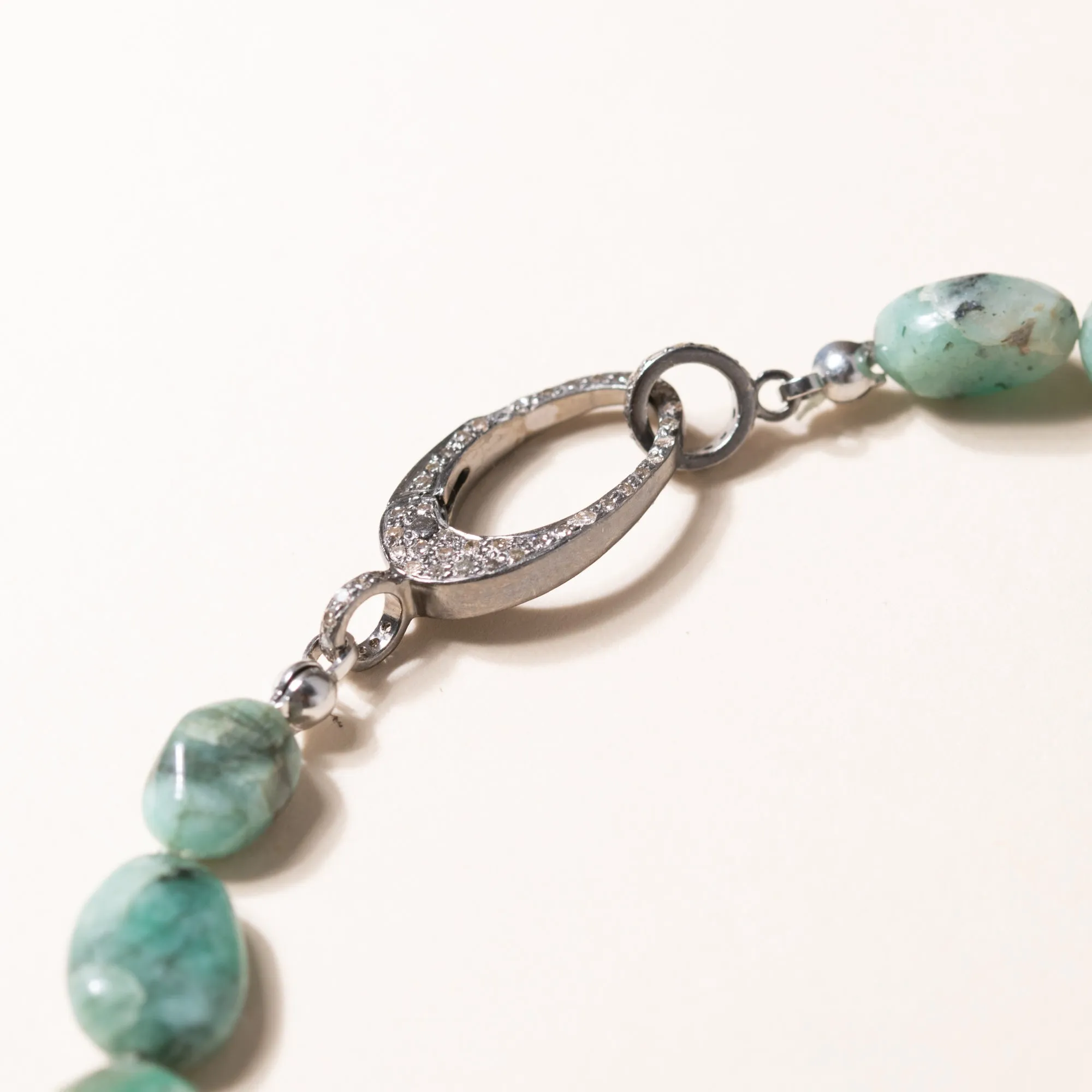 Emerald, Tourmaline and Amethyst Necklace