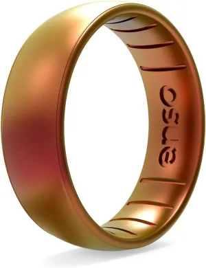 Enso Rings Classic Legend Silicone Ring - Made in The USA - an Ultra Comfortable, Breathable, and Safe Silicone Ring - Men's and Women's Silicone Wedding Ring