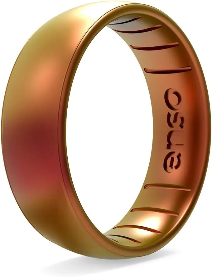 Enso Rings Classic Legend Silicone Ring - Made in The USA - an Ultra Comfortable, Breathable, and Safe Silicone Ring - Men's and Women's Silicone Wedding Ring