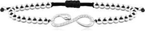 European and American Style Infinite Snake Shaped Lovers Bracelet - Fashionable Stainless Steel Bead Adjustable Bracelet for Men and Women, Gift for Valentine's Day, Mother's Day YA4908