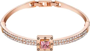 Fasion Jewelry Spiritual Guidance Bangle Bracelets For Women 18K Gold Plating Bracelets With Crystal For Wife Girlfriend Or Mothers Idea Gift For Mother's day(Pink)